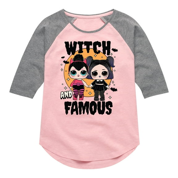 LOL Surprise! - Halloween Witch & Famous - Toddler & Youth Girls Raglan Graphic T-Shirt
