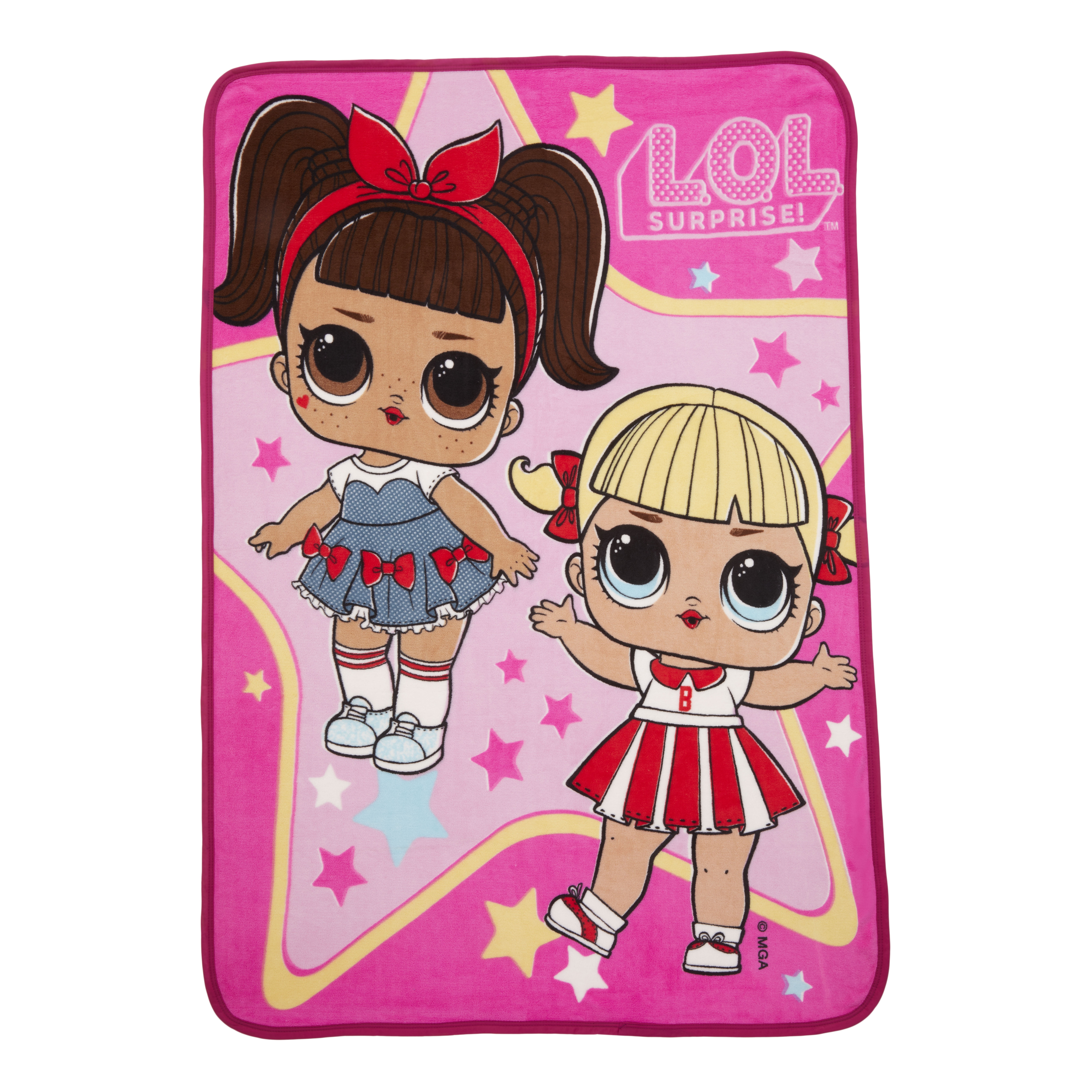 LOL Surprise Kids Fleece Throw Blanket, 46” x 60”, Pink MGA