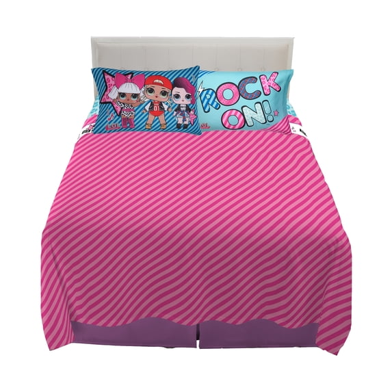 LOL Surprise Kids Full Sheet Set, Pink, Blue, MGA