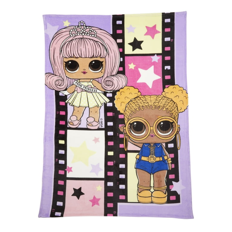 LOL Surprise Kids Plush Blanket Twin Full Size 62 x 90 MGA