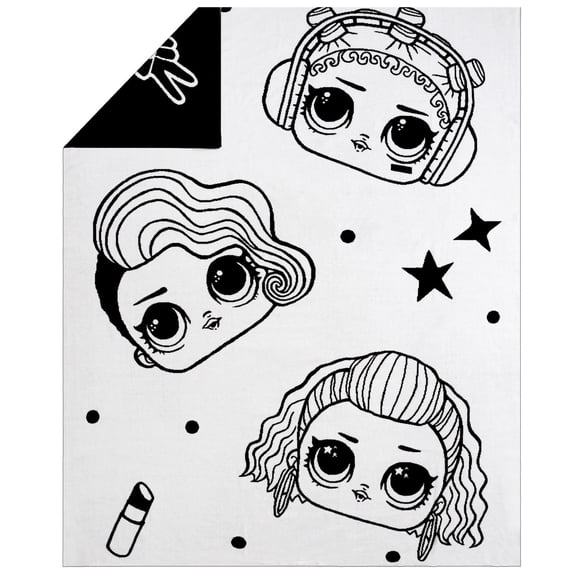 LOL Surprise Knit Throw Blanket, 100% Cotton, 46x60