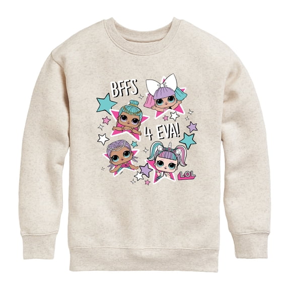 LOL Surprise! - LOL Bffs 4 Eva - Toddler And Youth Crewneck Fleece Sweatshirt