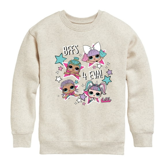 LOL Surprise! - LOL Bffs 4 Eva - Toddler And Youth Crewneck Fleece Sweatshirt