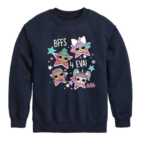 LOL Surprise! - LOL Bffs 4 Eva - Toddler And Youth Crewneck Fleece Sweatshirt