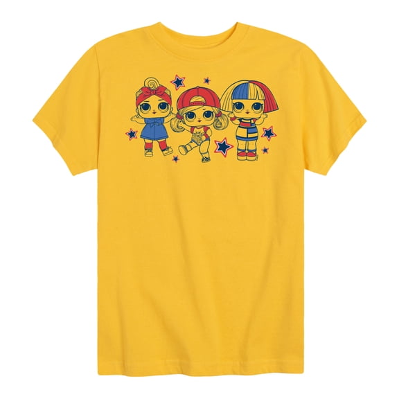 LOL Surprise! - LOL Red Blue Stars - Toddler And Youth Short Sleeve Graphic T-Shirt