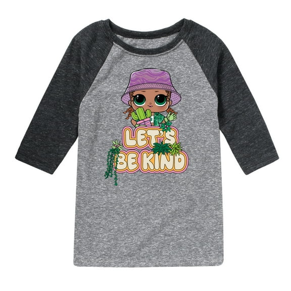 LOL Surprise! - Let's Be Kind Plants - Toddler And Youth Raglan Graphic T-Shirt