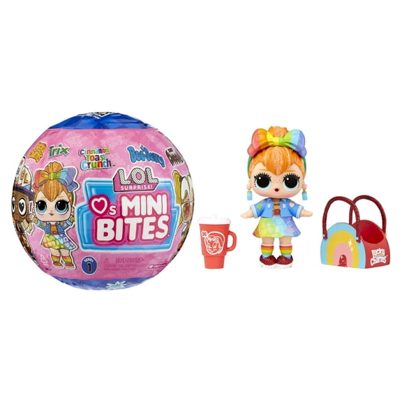 LOL Surprise Loves Mini Bites Cereal Dolls with 7 Surprises, Accessories, Limited Edition Doll, Cereal Theme, Collectible Doll- Great Gift for Girls Age 4+