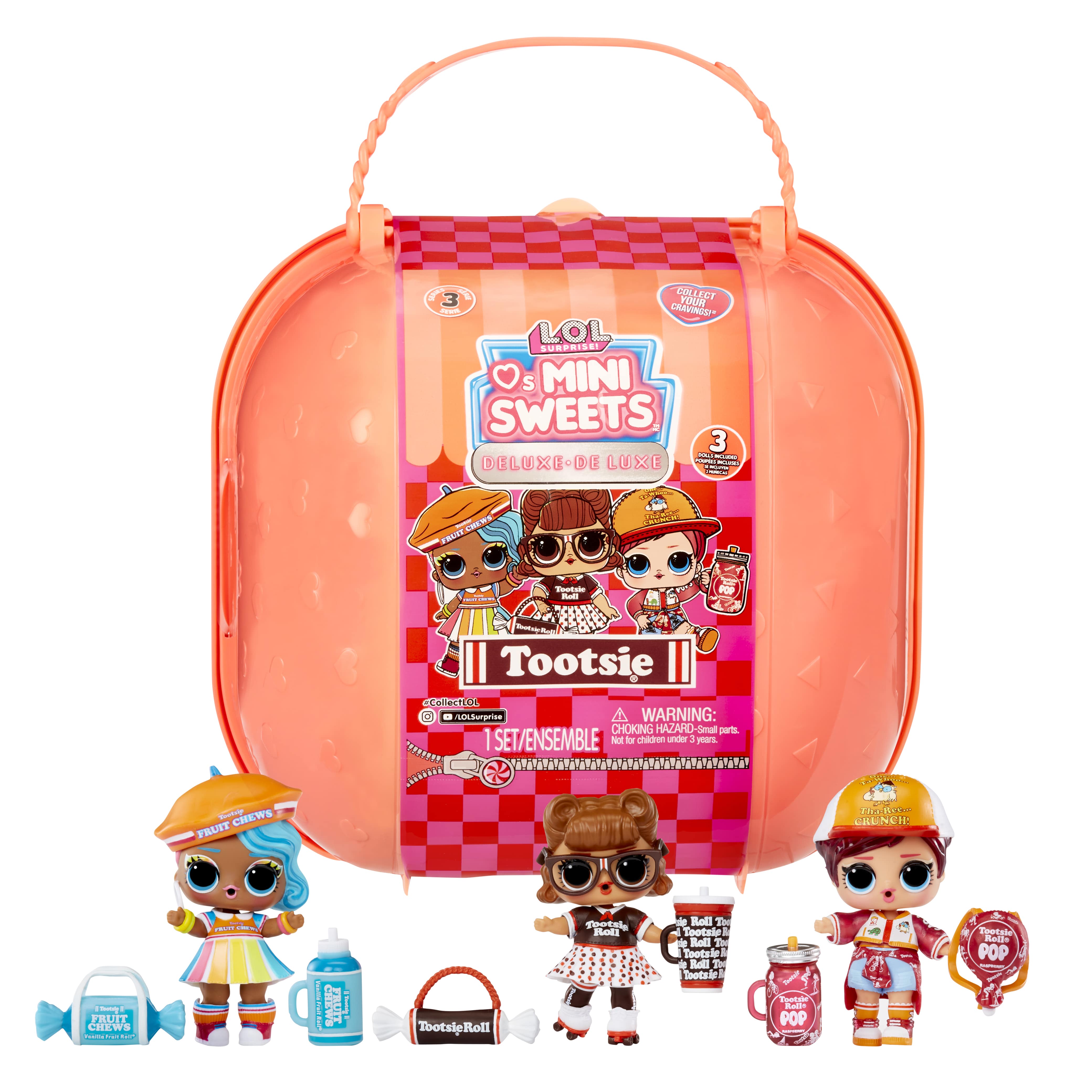 LOL Surprise Loves Mini Sweets S3 Deluxe Tootsie with 3 Dolls, Accessories, Limited Edition, Candy Theme, Collectible, Girls Toy Gift Age 4+ - image 1 of 7