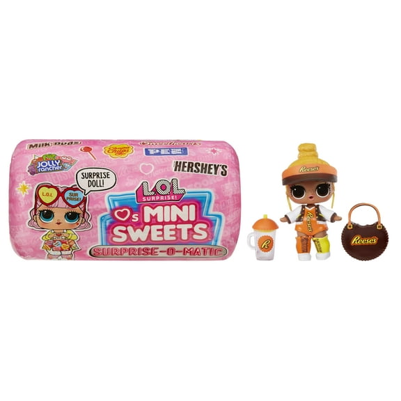 LOL Surprise Loves Mini Sweets Surprise-O-Matic Dolls with 9 Surprises, Candy Theme, Accessories, Collectible Doll, Vending Machine Packaging