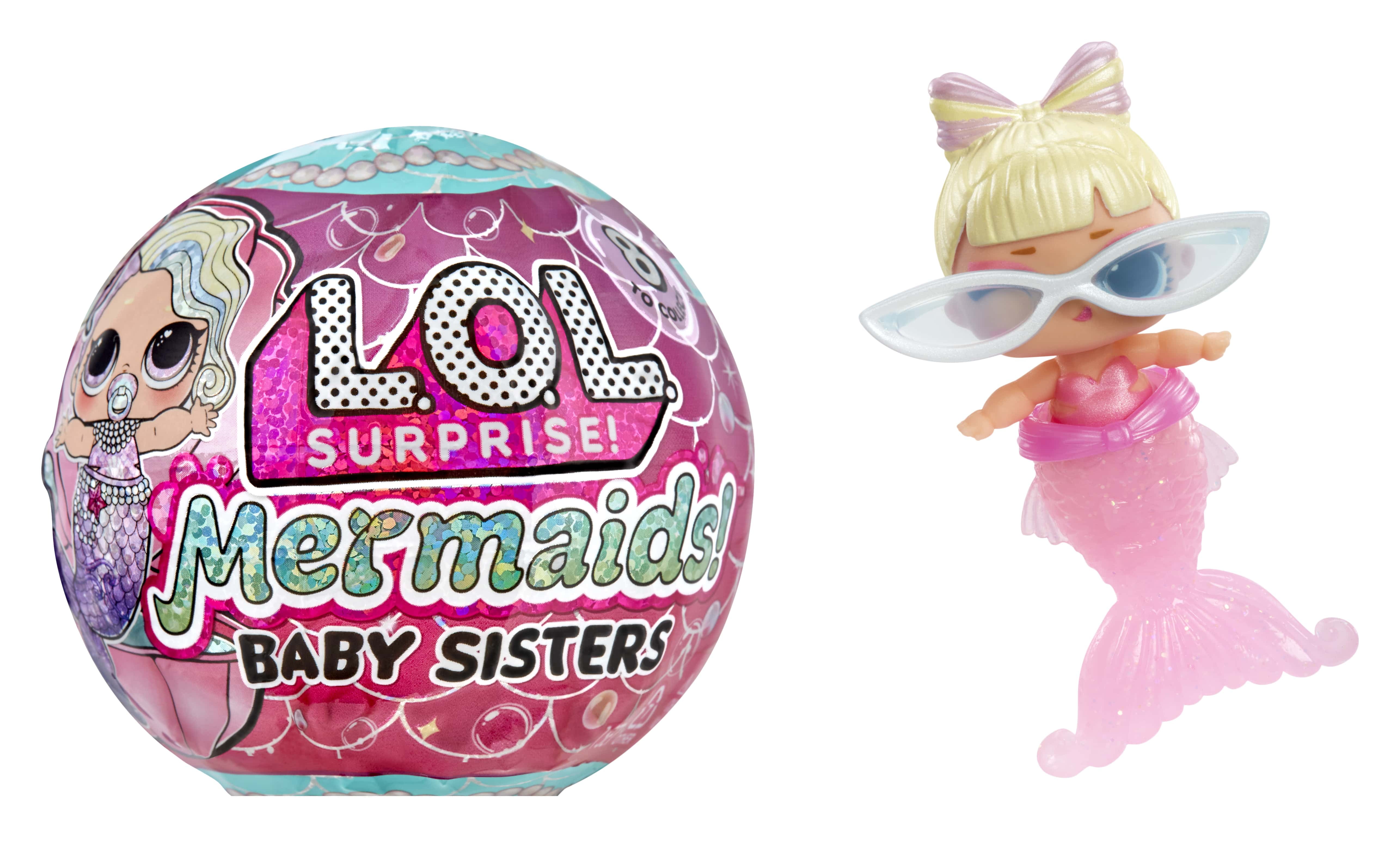 LOL Surprise Mermaids Baby Sisters with Color Change Tails Ages 4+