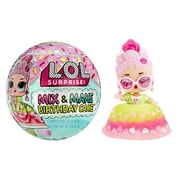 LOL Surprise Mix & Make Birthday Cake Collectible Tots Doll, DIY Dress, Cake Making, Decorating, Glitter Sprinkles, Girls Gift Age 3+