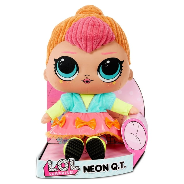 LOL Surprise Neon Q.T. - Huggable, Soft Plush Doll For Kids Ages 3+