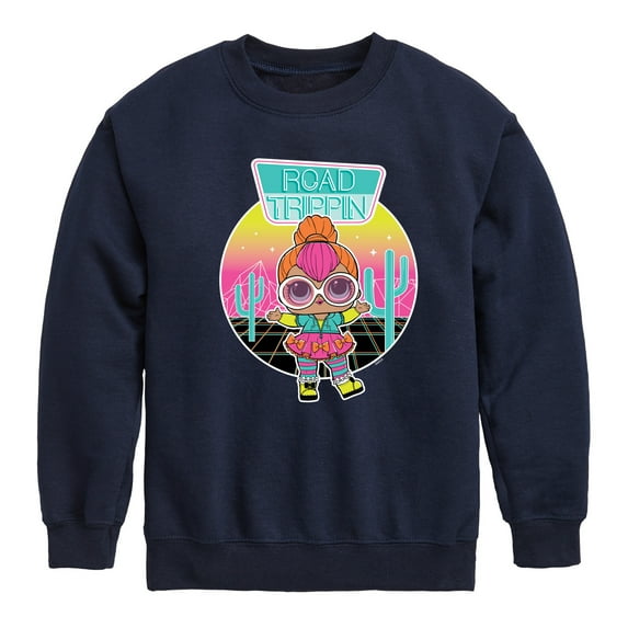 LOL Surprise! - Neon Qt Road Trippin - Toddler And Youth Crewneck Fleece Sweatshirt