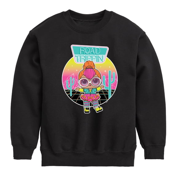 LOL Surprise! - Neon Qt Road Trippin - Toddler And Youth Crewneck Fleece Sweatshirt