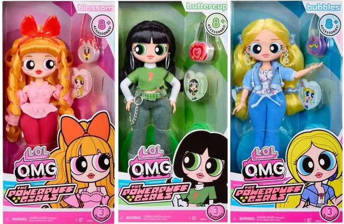 LOL Surprise OMG Blossom, Bubbles & Buttercup Set of 3 Fashion Dolls