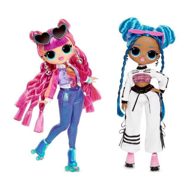 LOL Surprise OMG Fashion Doll 2-Pack Roller Chick And Chillax With 20 Surprises Each, Great Gift for Kids Ages 4 5 6+