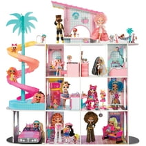 LOL Surprise OMG Fashion House Playset, 85+ Surprises, Real Wood, Pool, Spiral Slide, Rooftop Patio, Furniture, Kids Gift 4-14