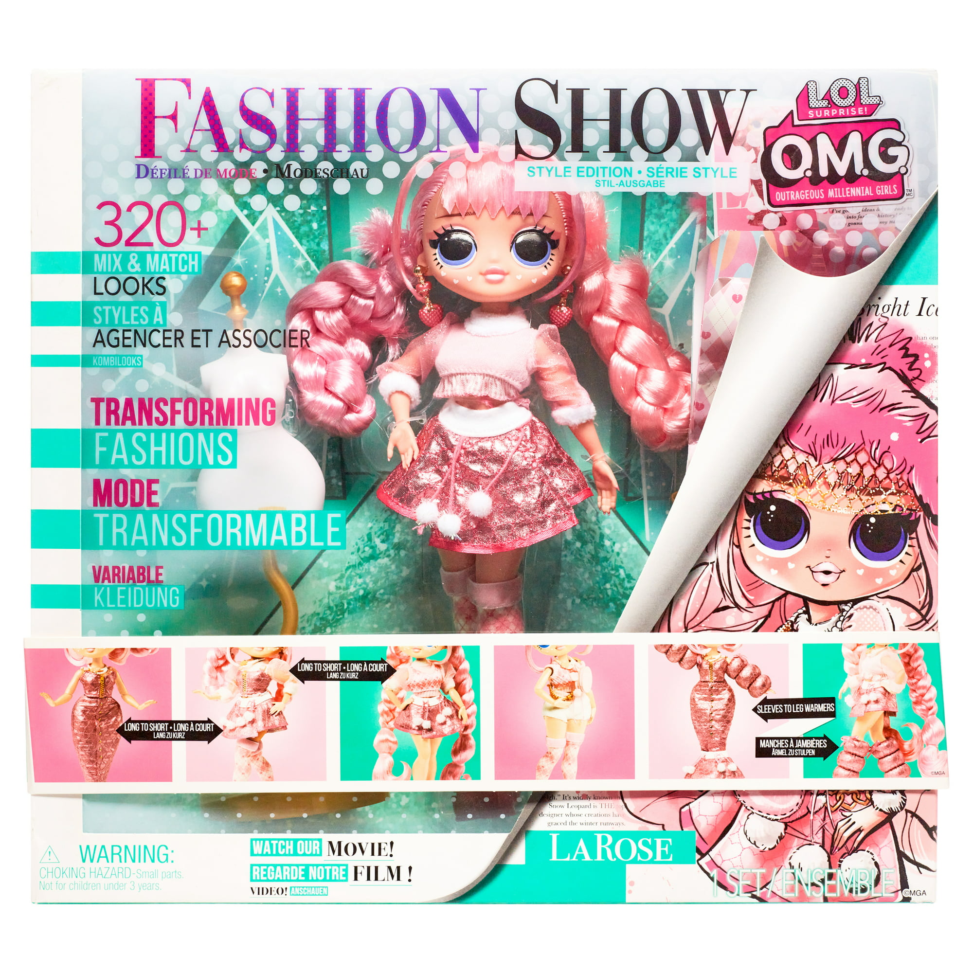 LOL Surprise OMG Fashion Show Style Edition LaRose Fashion Doll w/ 320+ Fashion Looks