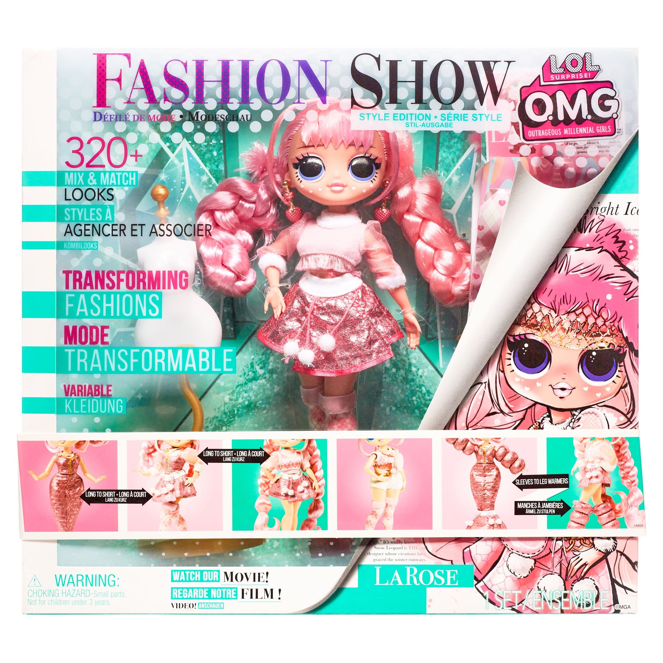 LOL Surprise OMG Fashion Show Style Edition LaRose Fashion Doll w/ 320 ...