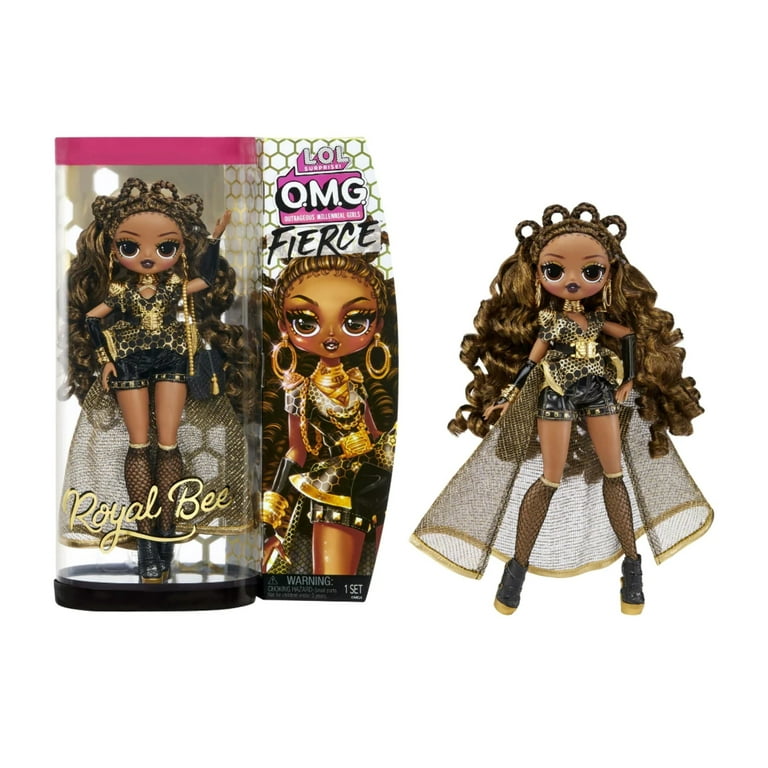 LOL Surprise OMG Fierce Royal Bee fashion doll with 15 Surprises Including  Outfits and Accessories for Fashion Toy, Girls Ages 3 and Up, 11.5-inch
