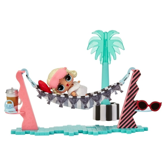 LOL Surprise OMG House of Surprises Vacay Lounge Playset with Leading Baby Collectible Doll and 8 Surprises Great Gift for Kids Ages 4+