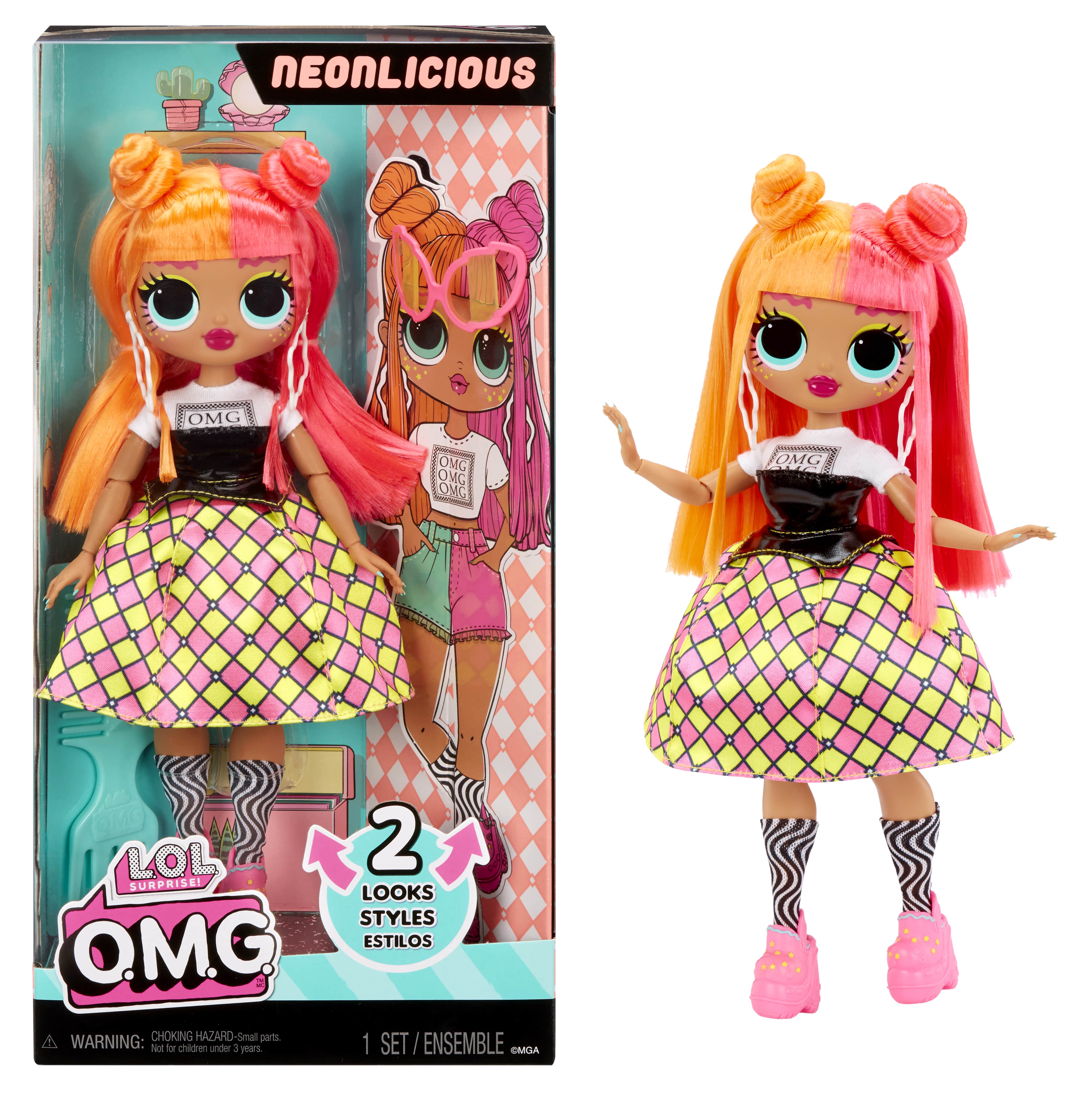 LOL Surprise OMG Neonlicious Fashion Doll with Multiple Surprises Including Transforming Fashions and Fabulous Accessories, Kids Gift Ages 4+ - image 1 of 8