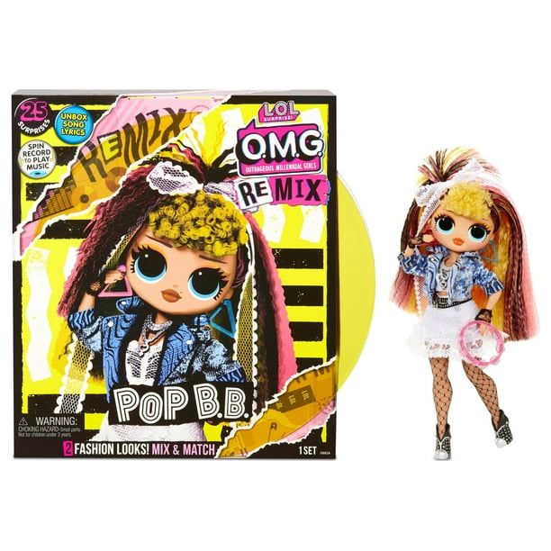 L.O.L. Surprise! OMG Remix Pop B.B. Fashion Doll, 25 Surprises