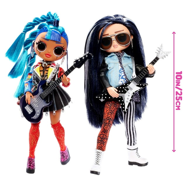 LOL Surprise OMG Remix Rocker Boi and Punk Grrrl 2 Pack - 2 Fashion Dolls With Music