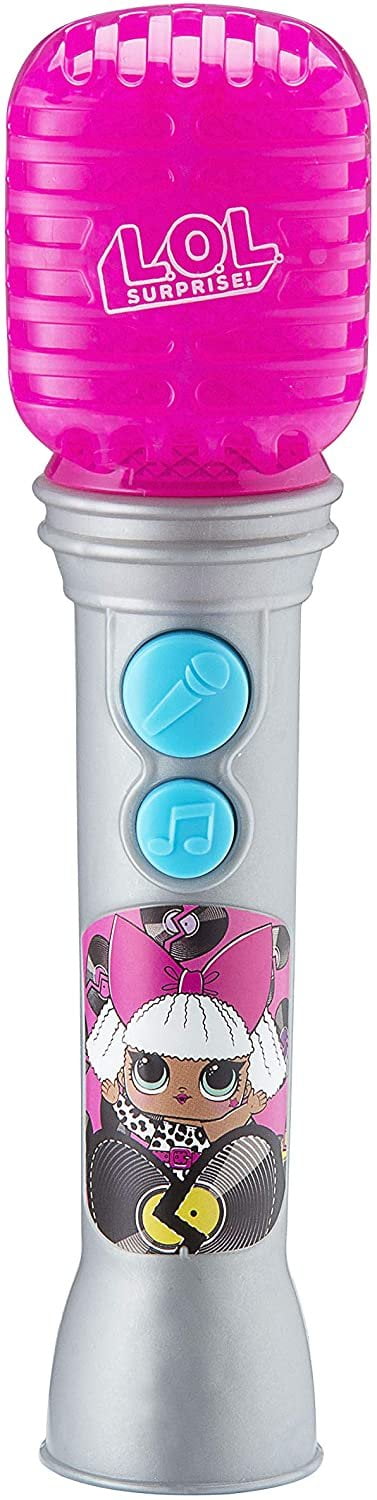 LOL Surprise OMG Remix Sing along Karaoke Microphone for Kids, Built in Music, Flashing Lights, Real Mic Toy