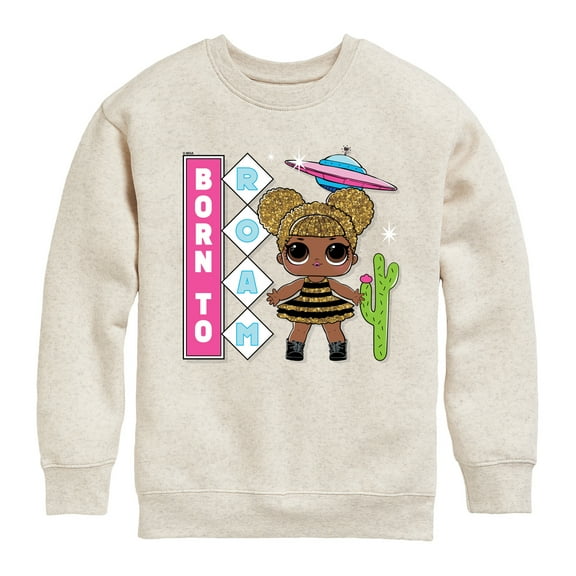 LOL Surprise! - Queen Bee Born To Roam - Toddler And Youth Crewneck Fleece Sweatshirt