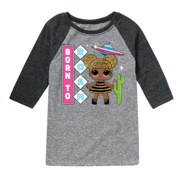 LOL Surprise! - Queen Bee Born To Roam - Toddler And Youth Raglan Graphic T-Shirt