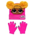 thumbnail image 1 of LOL Surprise! Queen Bee Kids Beanie Hat Pom-Pom Texting Gloves 2-Piece Set, 1 of 2