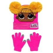 LOL Surprise! Queen Bee Kids Beanie Hat Pom-Pom Texting Gloves 2-Piece Set