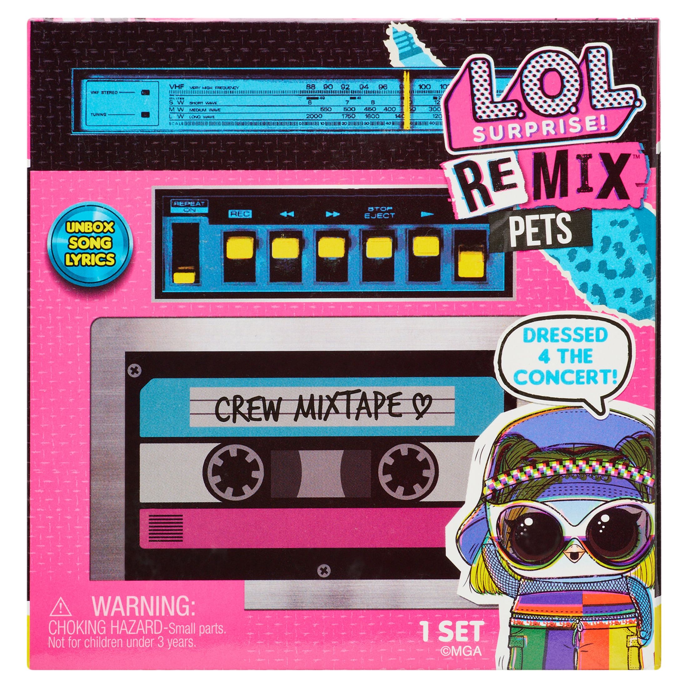 LOL Surprise Remix Pets - 9 Surprises with Real Hair & Surprise Song Lyrics - 1 RANDOM Figure - image 1 of 9