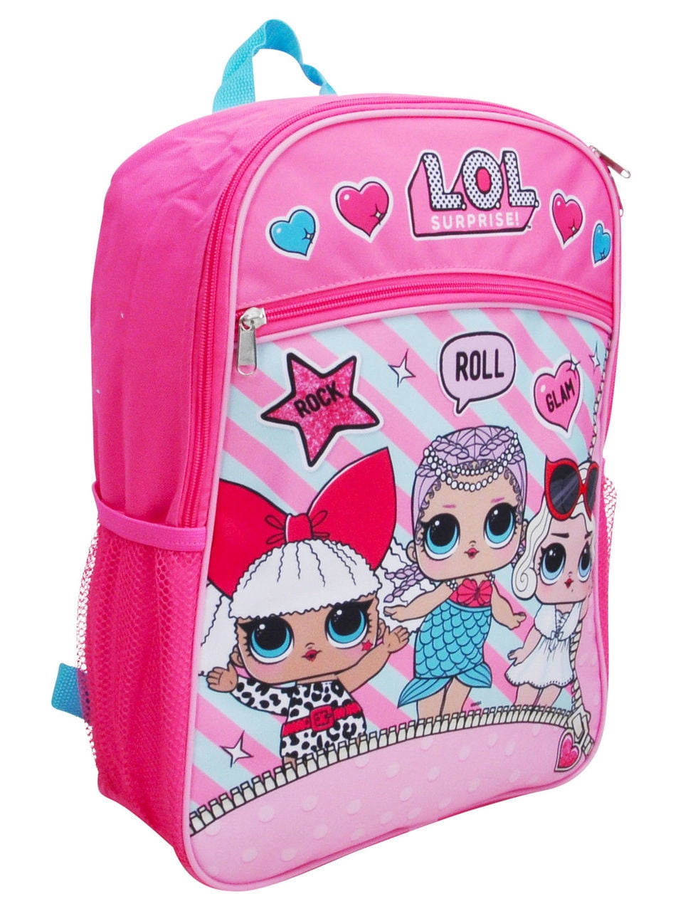 LOL Surprise School Backpack - Rock Roll Glam with Front Pocket - Pink ...