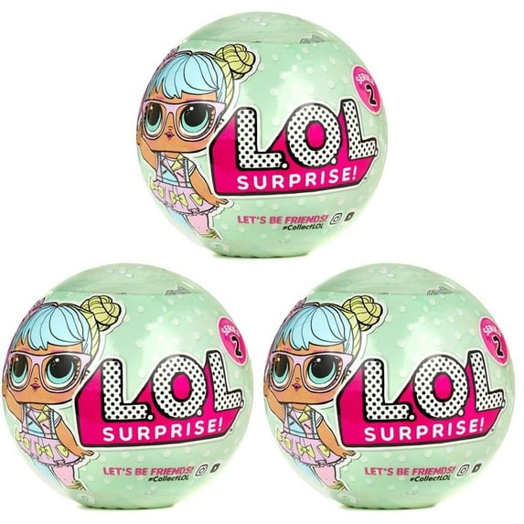 LOL Surprise! Series 2 Wave 1 Bon Bon 3-Pack Tots Big Sisters Green Doll Collectible MGA