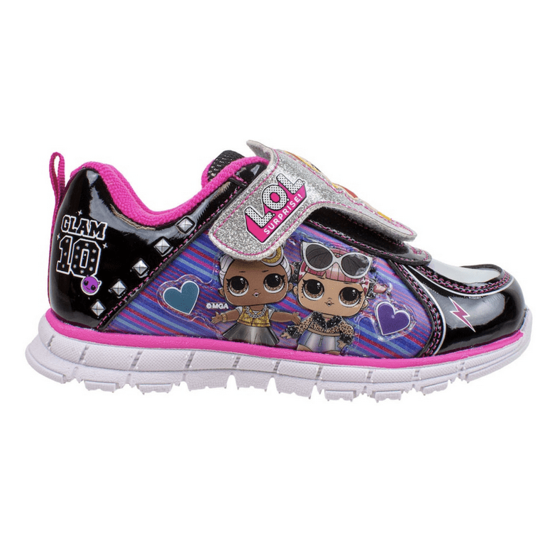 LOL Surprise Shoes Girls Light Up Purple Black Sneakers
