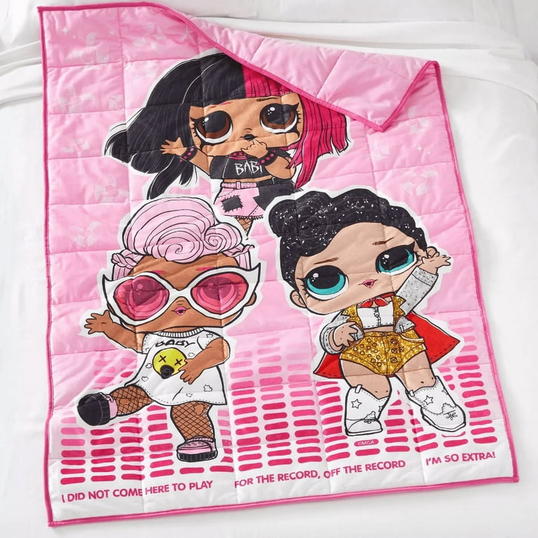L.O.L. Surprise Standing Ovation Kids Weighted Blanket Pink 40 x 60 in 5 lbs