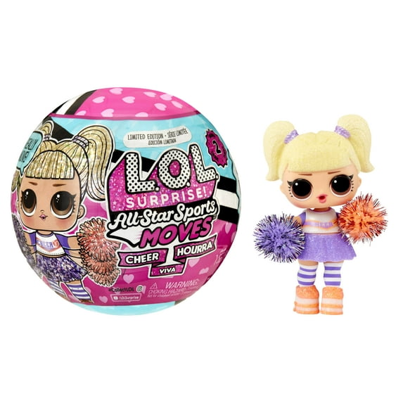 LOL Surprise All Star Sports Moves Cheer Surprise Doll, Sports, Cheerleading, Outfits, Shoes, Accessories, Limited Edition Collectible Doll Girls Gift 4+