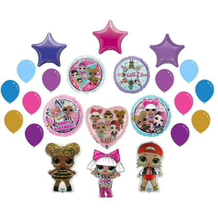LOL Surprise! Surprise Diva Queen Bee McSwag Characters 23 Piece Birthday Party Balloons Ultimate Deluxe Set