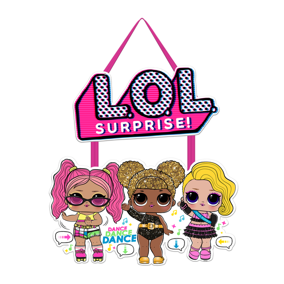 LOL Surprise Trio Dance 6.5 x 11.5 Hanging Sign