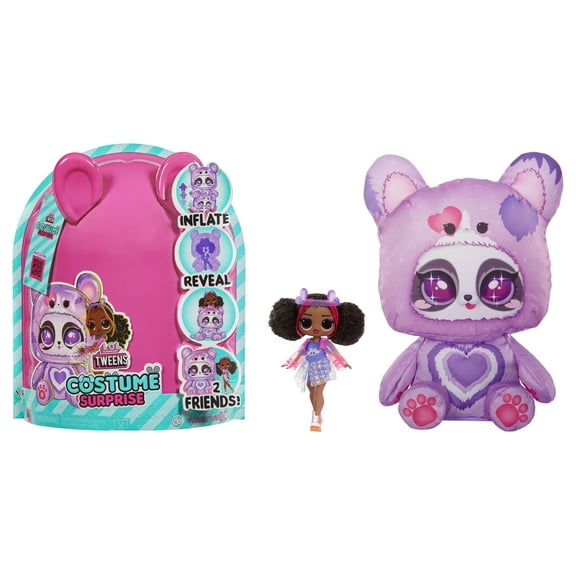 LOL Surprise Tweens Costume Surprise Hoops Cutie Fashion Doll with Inflatable Purple Panda Costume, Kids Toy Gift Ages 4+