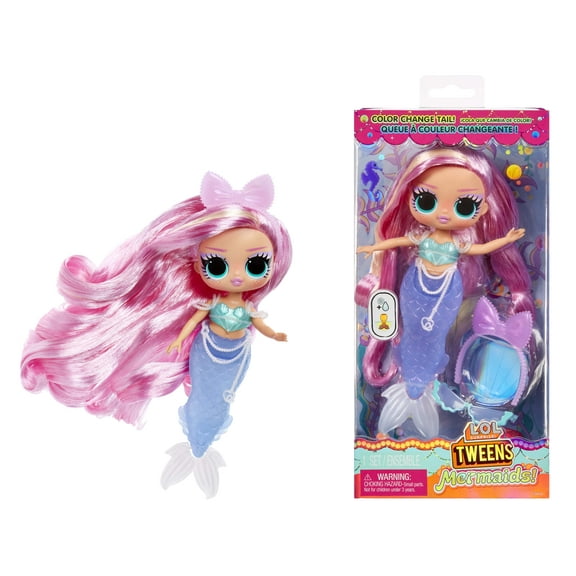 LOL Surprise Tweens Mermaid Lola Waves Fashion Doll with Color Changing Movable Tail, Accessories, Kids Toy Gift Ages 4+