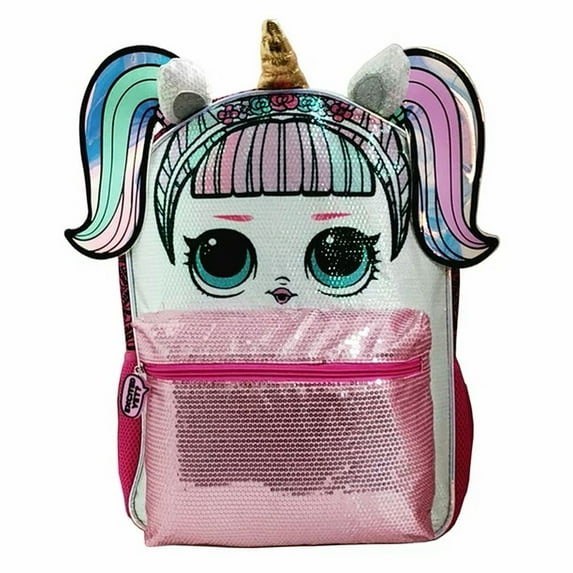 LOL Surprise Unicorn Sequin Backpack 16 inch