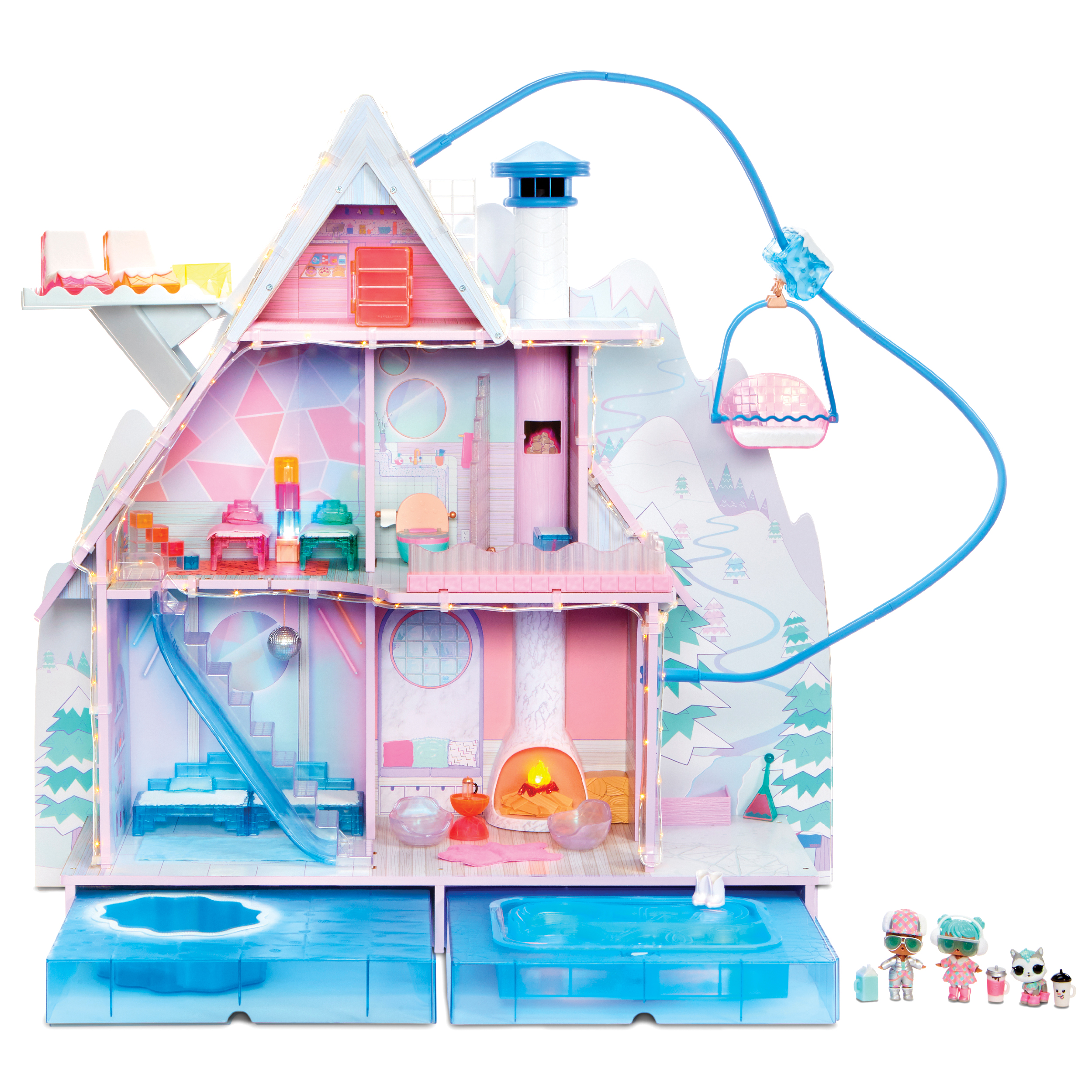 LOL Surprise Winter Disco Chalet Wooden Dollhouse, Great Gift for Kids Ages 4 5 6+ - image 1 of 7