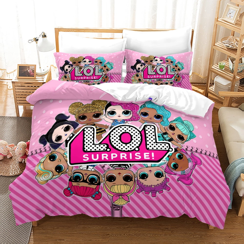 LOL surprise doll anime children's bedding pillowcase quilt cover bed