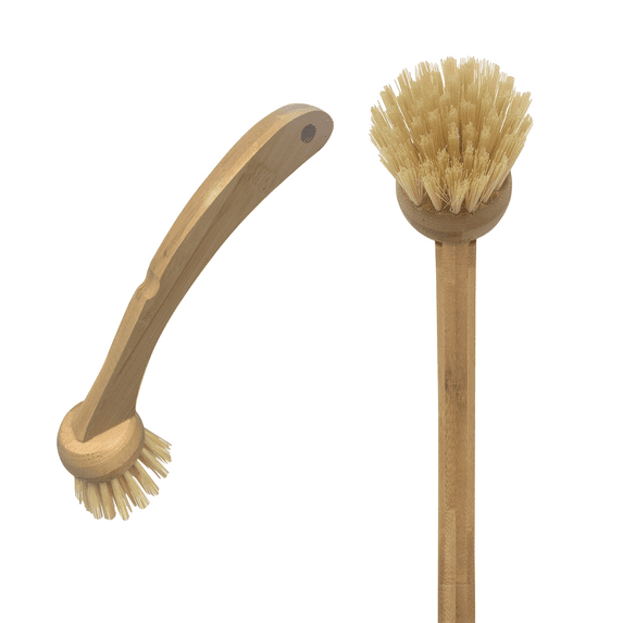 LOLA Eco-Clean Bamboo Dish Brush W/ Eco-Friendly Durable Bamboo Handle - 1 CT