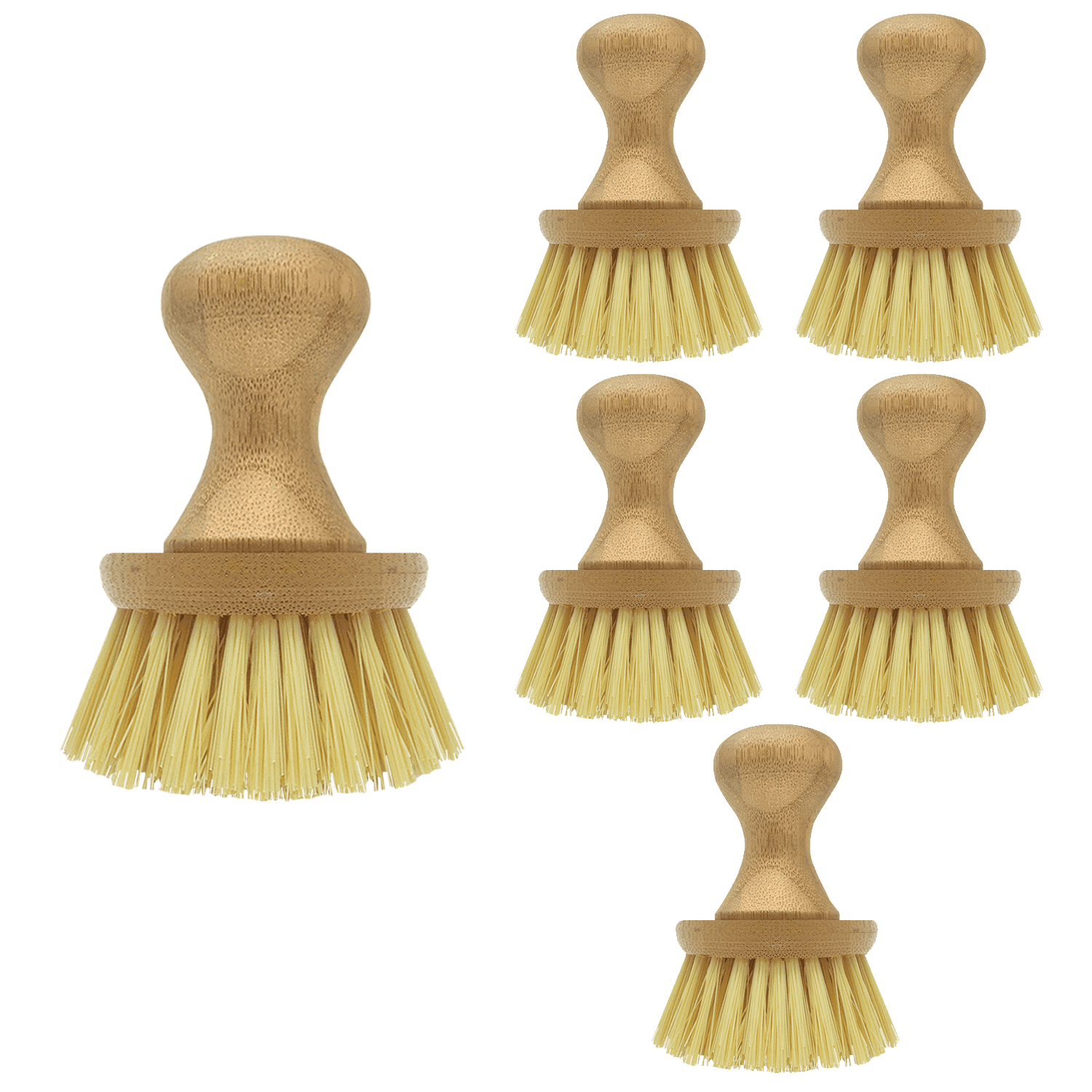 Lola Products LOLA Eco-Clean Vegetable Cleaning Brush W/ Bamboo Knob, Eco-Friendly - 6 Count