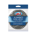 thumbnail image 1 of LOLA Steel Wool Wire Scouring Pad, Jumbo 4", Galvanized Steel Wire, Heavy Duty, Highly Abrasive Scrubber, for Pots, Pans, Ovens, Grills - 1 Count, 1 of 6