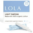 thumbnail image 1 of LOLA Light Tampons, Organic Cotton, Compact Plastic Applicator, 20 Count, 1 of 2